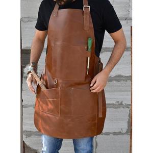 Handcrafted Vintage Leather <b>Apron</b> Heavy Duty Chef Barber & Blacksmith Work <b>Apron</b> with Adjustable Straps Custom Low MOQ - Product Image 2