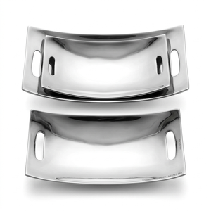 Bandeja Redonda de Metal Martillado Dorado Hecha a Mano con Asas - Plato de Servir Texturizado con Acabado de Latón Decorativo para Hogar y Hotel de Lujo - Product Image 4