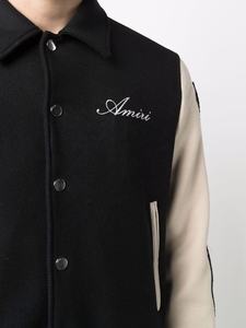 Veste de baseball de qualité supérieure en gros pour hommes, corps en laine, manches en cuir, manteau d'hiver, veste bomber - Product Image 2