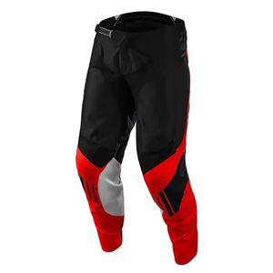 Pantalon de moto pour homme, noir et rouge, respirant, toutes saisons, taille adulte - Product Image 5