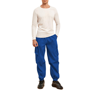 Wholesale Performance Cargo Pants <b>Trousers</b> Custom Logo and Design Comfortable Flexible Loose Fit Cargo Pants for Men - Product Image 4