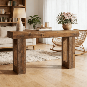 Consolle Lunga Moderna di Lusso in Legno Massello, Arredamento Contemporaneo per Ingresso, Appartamento, Hotel, Soggiorno - Product Image 6