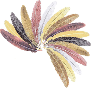 Marque-page en métal plume, 4 pièces, couleurs variées, le plus populaire pour la lecture de livres de bibliothèque, idéal pour le bureau et la bibliothèque - Product Image 2