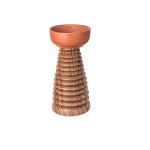Nouveau design décoratif, porte-bougie en bois traditionnel et élégant, best-seller, porte-bougie personnalisé fini en noyer - Product Image 1