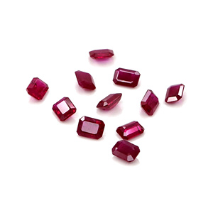 Rubis naturels non traités du Mozambique, octogones calibrés 4x5mm, pierres précieuses de rubis naturelles facettées pour la fabrication de bijoux, prêtes à l'emploi - Product Image 4