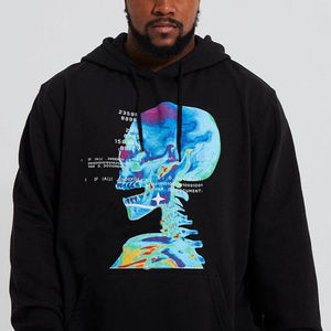 Hot Sale Acid Wash Silk Screen Printed Breathable Men's Hoodie 100 Cotton Fleece Eco Friendly Autumn Oversized 450 GSM French - Product Image 3