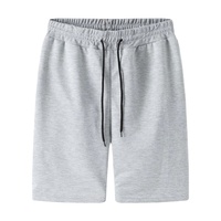 Shorts Bermuda Homme Tricotés Respirants à Taille Mi-Haute Extensible, Conception Personnalisée 2022, 100% Coton, Ceinture Élastique, Impression OEM, Décontracté