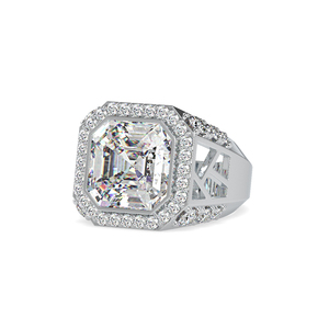 Testeur de diamants VVS1, coupe émeraude carrée, cadeau d'anniversaire pour homme, bague en moissanite - Product Image 6