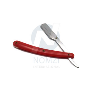 Wholesale Professional Stainless Steel Reusable <b>Barber</b> Salon Blue Face Razor <b>Blade</b> Single <b>Blade</b> Plastic Handle - Product Image 5