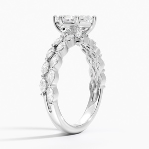 Classic White Silver <b>Crystal</b> <b>Ring</b> for Women Elegant Wedding Engagement Anniversary Jewelry Gift - Product Image 1