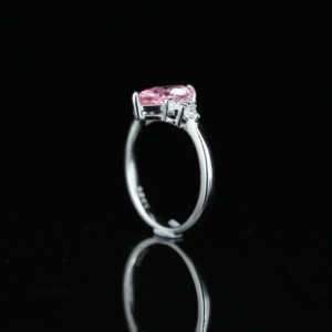 Bague de Fiançailles et d'Anniversaire Classique en Argent Sterling 925, 3 Pierres, Coupe Marquise Ovale, Zircon Cubique Jaune, Plaqué Rhodium - Product Image 6