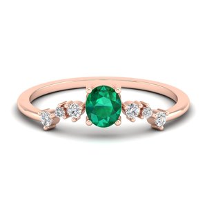 Anillo REYES Exquisito de Plata de Ley 925 con Corte Ovalado y Esmeralda de 0.35Ct, Diseño Elegante, Regalo de Boda con Moissanita, Joyería Fina - Product Image 5