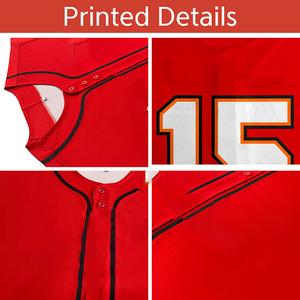 Uniforme de Béisbol Sublimado 100% Poliéster, Ecológico, Absorbente de Humedad, con Nombre del Equipo Personalizado, Pantalones Cortos, Manga Corta, Botones - Product Image 3