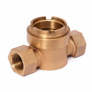 Brass Check Valve Inline Flow Indicator Threaded Pipe Valve Sight Glass Manual OEM <b>PTFE</b> Sealing for Industrial Fluid Systems - Product Image 1