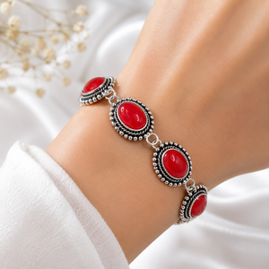Handmade Brass Gemstone Silver Plated Bohemian Adjustable <b>Bracelet</b> Unisex Fashion Jewelry Gift for Wholesale - Product Image 1