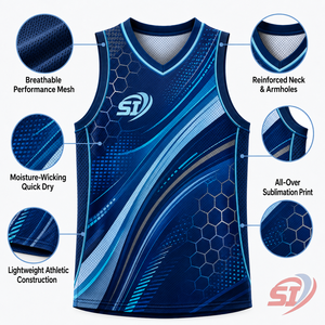 Maillot de basketball personnalisé pour homme, sublimation, écologique, antibactérien, séchage rapide, respirant, en mesh, vêtements d'équipe, fabricant OEM - Product Image 3