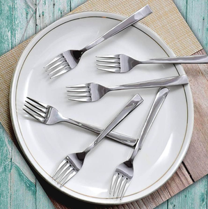 Juego de Tenedores de Acero Inoxidable de Alta Calidad, Acabado Espejo, Cubiertos Modernos Plateados, Aptos para Lavavajillas - Product Image 3