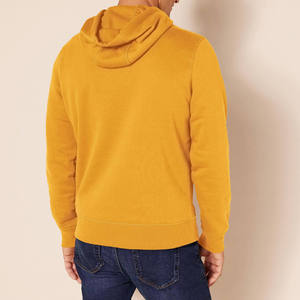 Sudadera de Hombre Amarillo Mostaza, Corte Regular, Cuello Redondo, Tejido de Algodón, Diseño Casual con Bolsillos, para Otoño - Product Image 3