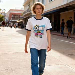 Camiseta Personalizada Premium de Algodón con Cuello Redondo para Mujer, Camiseta Informal, Estilo Urbano, Diseño Gráfico, Impresión Digital - Product Image 4