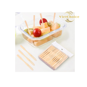 Tenedores y Palillos de Cóctel Ecológicos de Bambú de 3.5 Pulgadas, Bambú Natural para Fiestas, Catering, Postres y Frutas VIETCHOICE - Product Image 1