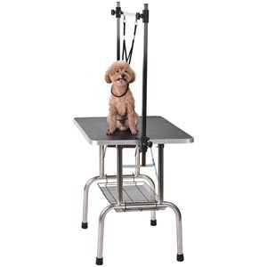 Tavolo Professionale Portatile per Toelettatura Cani da 36 Pollici con Braccio Regolabile e Vassoio a Rete - Product Image 3