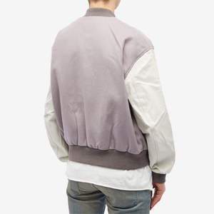 Custom Men Streetwear Contrast Color Wool Varsity Bomber <b>Jacket</b> High Quality <b>Suede</b> Letterman Outerwear Baseball <b>Jacket</b> Casual - Product Image 3