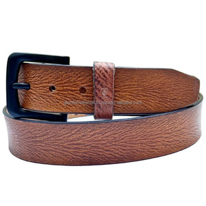 เข็มขัดหนังแฟชั่นผู้ชายคุณภาพสูง ดีไซน์สั่งทำพิเศษ วาดลายด้วยมือ พร้อมหัวเข็มขัดสังกะสีเคลือบสีดำ - Product Image 6