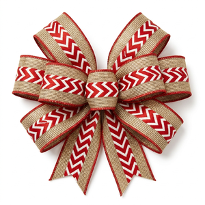 Cinta Jacquard Chevron Roja y Dorada de 38 mm de Neelkamal Industries, Adorno Metálico en Zigzag para Lazos, Prendas, Decoración Festiva y Embalaje - Product Image 5