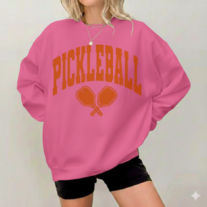 Sweat-shirt oversize tendance pour femme, col montant, en molleton brossé doux, avec logo frontal, coupe décontractée, idéal pour l'hiver - Product Image 3