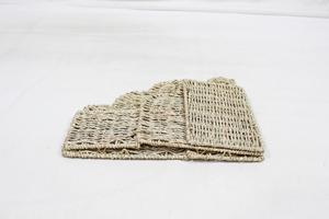 Porte-revues pliable en jonc de mer naturel, organiseur de bureau, panier de rangement - Product Image 3