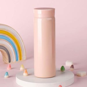 Gourde isotherme rose anti-fuite en acier inoxydable de 200/280 ml avec isolation sous vide pour la maison et le bureau - Product Image 4