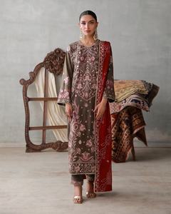 ชุดเดรสลำลองคุณภาพพรีเมียมสำหรับผู้หญิงชาวปากีสถานและอินเดีย คอลเลคชั่นใหม่ปี 2026 ชุดซัลวาร์ คามีซ ผ้าลอน ODM 2007 - Product Image 1