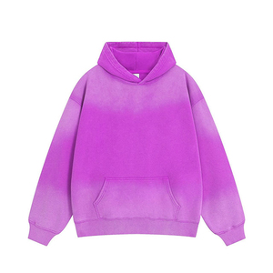 Sudadera con efecto acid wash, ligera, de tela de algodón transpirable, suave y cómoda, estilo vintage, perfecta para uso diario informal. - Product Image 2