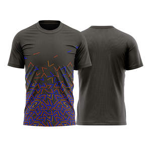 Men's Geometric Pattern Short Sleeve T-Shirt O-Neck Quick Dry Knitted Polyester Casual Regular Fit - Product Image 5