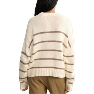 Suéter de Punto Casual Coreano para Mujer, Nuevos Estilos, Cuello Redondo, Manga Farol, 100% Algodón/Acrílico, para Todas las Temporadas - Product Image 3