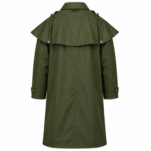 Manteau long imperméable et coupe-vent en toile cirée pour femme, style duster, idéal pour l'équitation et les activités de plein air, modèle OEM - Product Image 2
