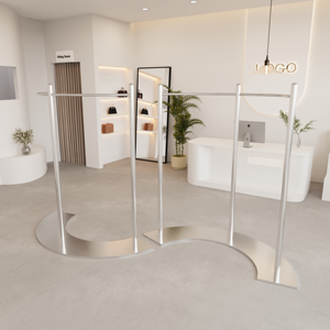 Porte-manteau en acier inoxydable pour salon de villa et mobilier de maison moderne - Product Image 2