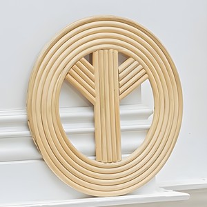 Decoración de pared con signo de la paz para restaurante, tapices de ratán decorativos, diseños personalizados disponibles - Product Image 1