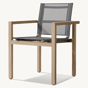 Muebles de exterior para restaurante de teca, silla de comedor para hotel, silla de jardín, muebles de patio, juego de comedor de madera para exterior - Aegean - Product Image 2