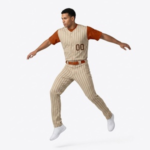 Custom Colors Plus Size Adults Summer Men's Baseball Uniform <b>Set</b> High Quality Moisture-Wicking Eco-Friendly Breathable Quick Dry - Product Image 4