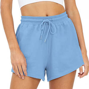 Shorts décontractés pour femmes, écologiques, anti-rides, à séchage rapide, respirants, en polaire polyester, avec cordon de serrage à la taille, personnalisables - Product Image 5