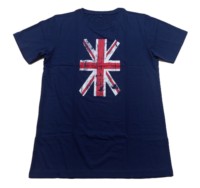 Nouveaux T-shirts pour hommes à col rond en coton 100% lourd avec impression de lettres en flocage personnalisée