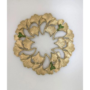 Round Silver Ginkgo Leaf <b>Table</b> Mat Oriental Design Decorative <b>Placemat</b> <b>for</b> Dining <b>Table</b> - Product Image 4