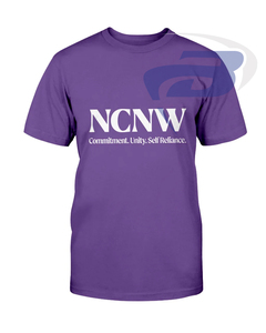 Camiseta de la Hermandad NCNW con Diseño de Letras Griegas, para Miembros de la Hermandad, Color Morado, 100% Algodón, Tejido Transpirable de Alta Calidad, Cuello Redondo - Product Image 1