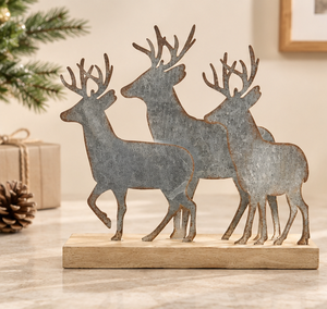 AK latón lujo ciervo diseño madera Navidad decoración alta calidad pieza hecha a mano para decoración Interior/Decoración de mesa de Navidad - Product Image 2