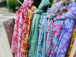 Luxury Brand Designer Summer Sarong Scarf Dress Long Floral Pattern Quick Dry Breathable Cotton Customizable <b>Beach</b> <b>Wrap</b> Swimming - Product Image 2