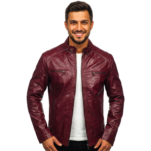 Veste en cuir de qualité supérieure pour homme, style unique, idéale pour l'hiver et les activités de plein air, avec col montant, veste d'usine pour homme - Product Image 1