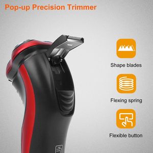 Rasoir rotatif 3D étanche IPX7, rasoir électrique rechargeable pour homme, rasoir indolore avec tondeuse intégrée 2 en 1 pour la coupe de la barbe - Product Image 4