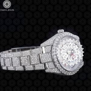 Charm_Jewels Luxury Women's Stainless Steel <b>Watch</b> 40mm Round Dial Analog Quartz Movement Sapphire Crystal Hollow Out Design - Product Image 5