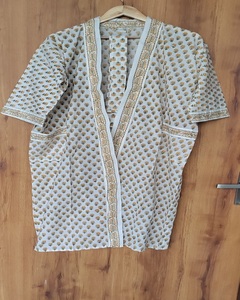 Última Oferta: Kimono Estampado de Algodón con Estampado Floral Hecho a Mano, Transpirable, de Manga Larga, Disponible en Varias Tallas - Product Image 2